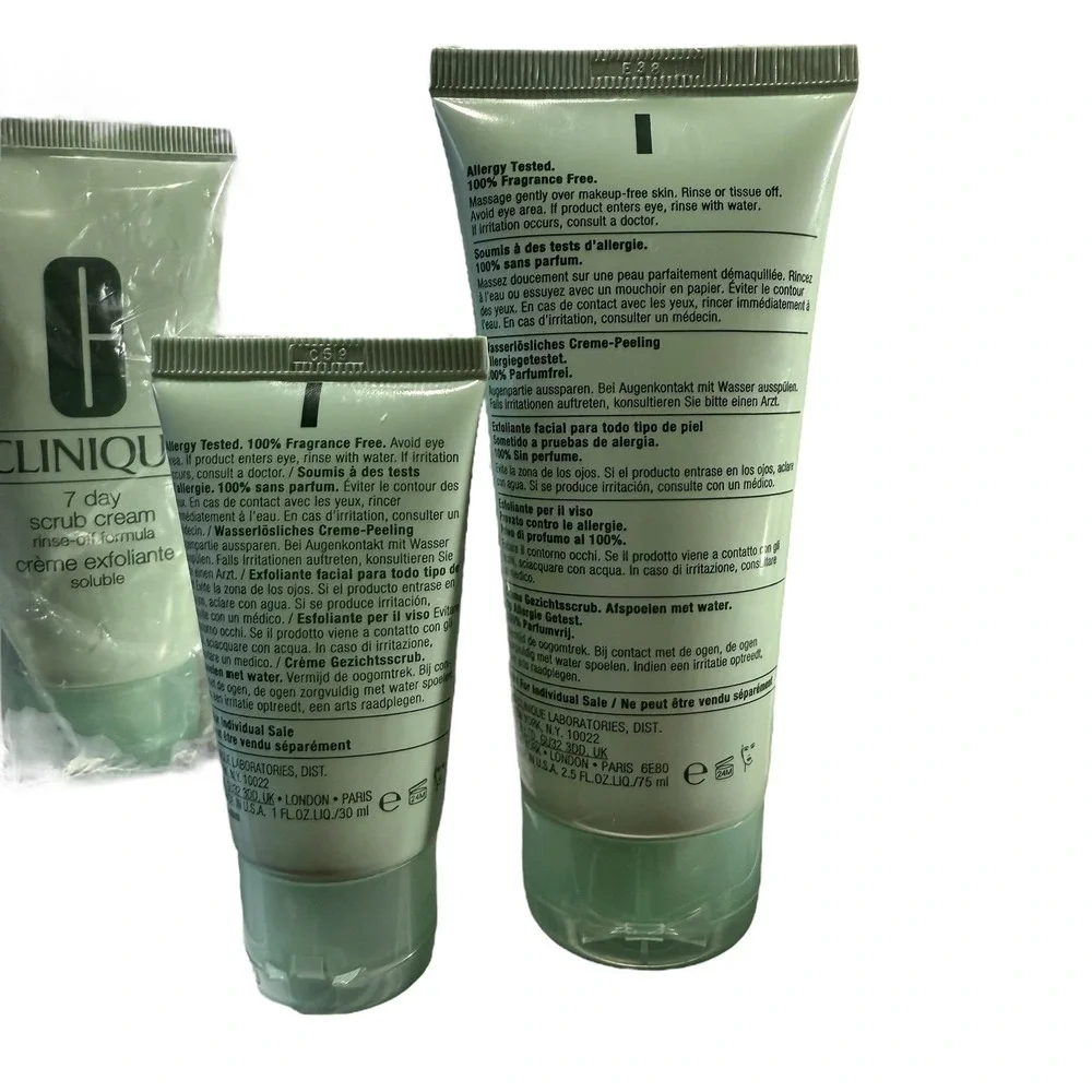 CLINIQUE 7 day‎ scrub cream rinse-off formula crème exfoliante 6 oz total